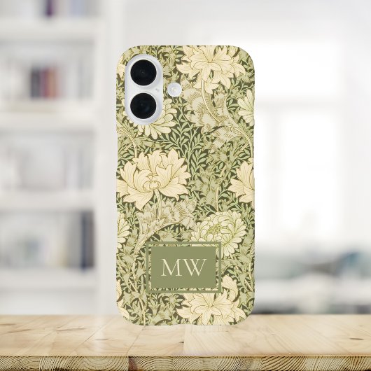 Coques Case-Mate iPhone William Morris Chrysanthemum personnalisé Monogram