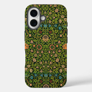 Coques iPhone 16 William Morris - Columbine, vert foncé,