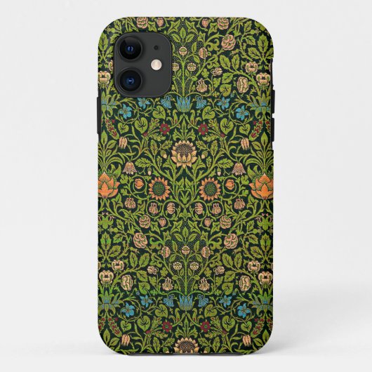 Coques Case-Mate iPhone William Morris - Columbine, vert foncé, Case-Mate (Dos)