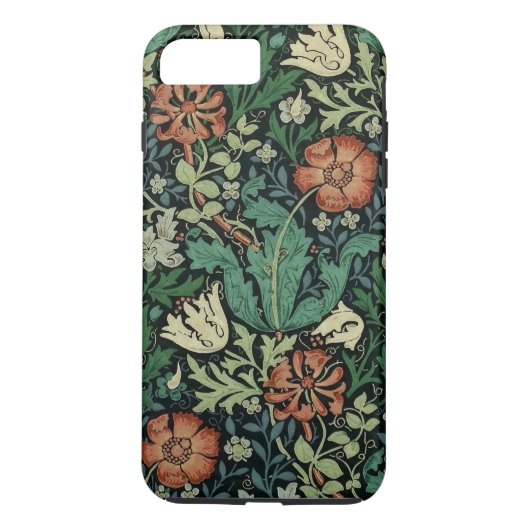 Coques Case-Mate iPhone William Morris Compton Floral Art nouveau Motif (Dos)