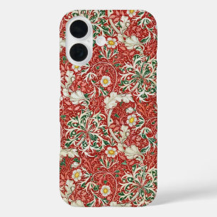 Coques iPhone 16 William Morris Fleur d'antiquité aux algues Vert r
