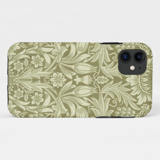 Coques Case-Mate iPhone William Morris Fleur verte tournesol (Dos (Horizontal))