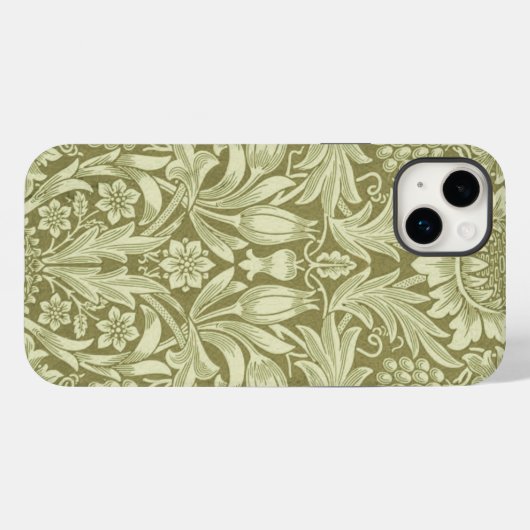 Coques Case-Mate iPhone William Morris Fleur verte tournesol (Verso (horizontal))