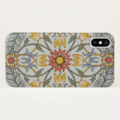 Coques Case-Mate iPhone William Morris Floral Circle Flower Illustration (Dos (Horizontal))
