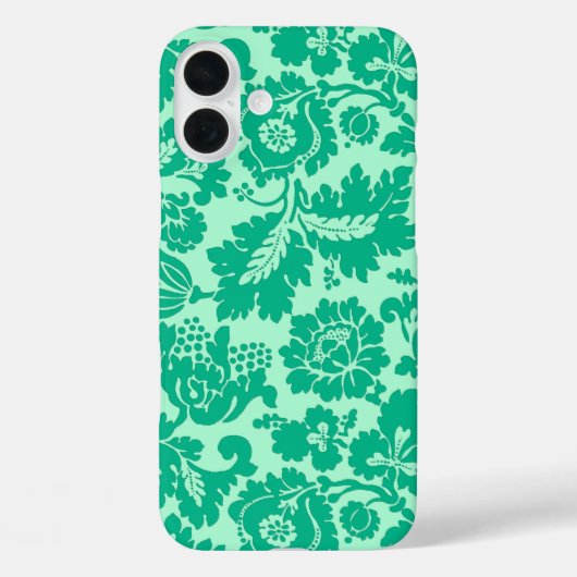 Coques Case-Mate iPhone William Morris Floral Damask, Turquoise et Aqua (Verso)