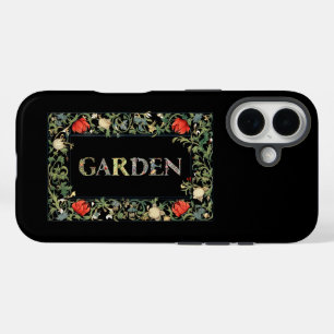 Coques iPhone 16 William Morris Floral Garden Moto et cadre