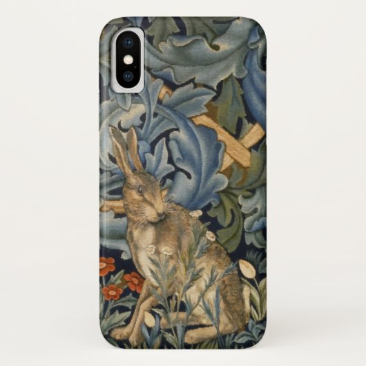 Coques Case-Mate iPhone William Morris Forest Rabbit Floral Art Nouveau (Dos)