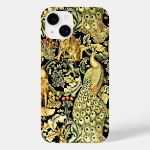 Coque Pour iPhone 14 William Morris Forêt Tapisserie Fox Hare Peacock