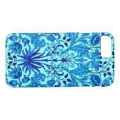 Coques Case-Mate iPhone William Morris Hyacinth Print, Aqua et Turquoise (Dos (Horizontal))