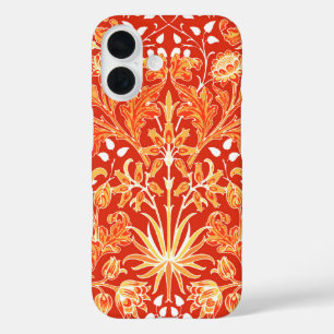 Coques iPhone 16 William Morris Hyacinth Print, Mandarin Orange