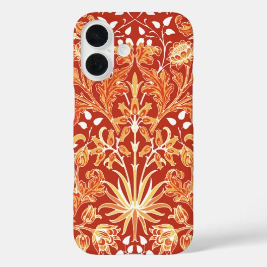 Coques Case-Mate iPhone William Morris Hyacinth Print, Mandarin Orange (Verso)