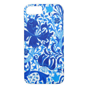 Coque iPhone 8/7 William Morris Iris et Lily, Cobalt Blue