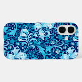 Coques Case-Mate iPhone William Morris Iris et Lily, Indigo Blue & White (Verso (horizontal))