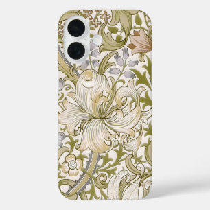 Coques iPhone 16 William Morris Jardin Fleur de Lys Classique Doré