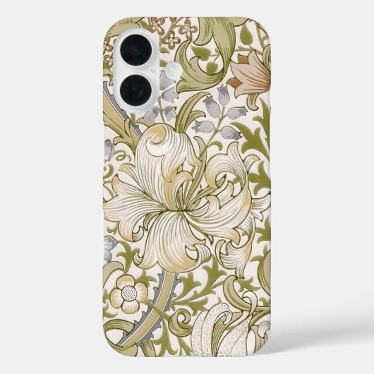 Coques Case-Mate iPhone William Morris Jardin Fleur de Lys Classique Doré (Verso)