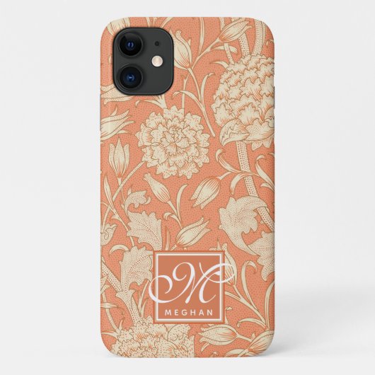 Coques Case-Mate iPhone William Morris - Monogramme de tulipes sauvages Ar (Dos)