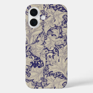 Coques iPhone 16 William Morris Motif Giroflée Bleu Antique