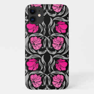 Case-Mate iPhone Case William Morris Pimpernel, Fuchsia Pink et Black