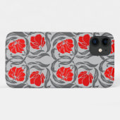 Coques Case-Mate iPhone William Morris Pimpernel, Silver Grey et Red (Dos (Horizontal))