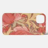 Coques Case-Mate iPhone William Morris Poppies Floral Art Nouveau Pattern (Verso (horizontal))