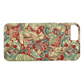 Coques Case-Mate iPhone William Morris Red Motif Forest (Dos (Horizontal))