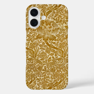 Coques iPhone 16 William Morris Rose & chardon Floral Golden
