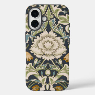 Coques iPhone 16 William Morris Severn Bleu de Nuit Floral Art