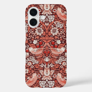 Coques iPhone 16 William Morris Strawberry Thief Oiseau en Terracot
