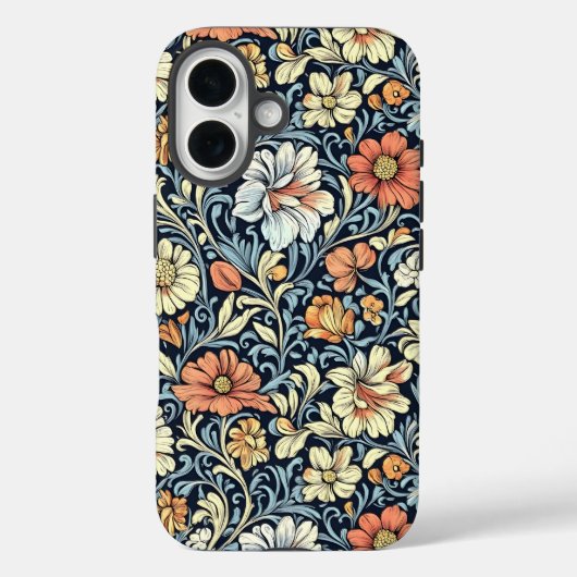 Coques Case-Mate iPhone William Morris style floral acanthus pattern (Verso)