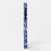 Coques Case-Mate iPhone William Morris Thistle Damask, Cobalt Bleu & Blanc (Dos/Gauche)