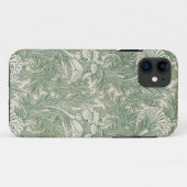 Coques Case-Mate iPhone William Morris tulip fond textile vert (Dos (Horizontal))