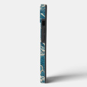 Coques Case-Mate iPhone William Morris Turquoise Tulip Motif (Verso / Gauche)