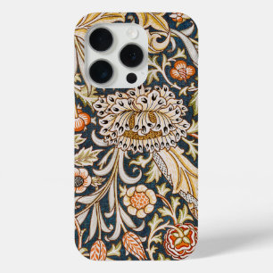 Coque iPhone 15 Pro William Morris Vintage Trent Motif Floral Bleu