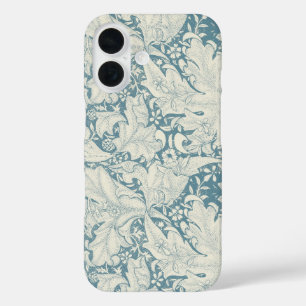 Coques iPhone 16 William Morris Wallflower bleu damas floral