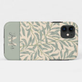 Coques Case-Mate iPhone William Morris Willow Bough Motif avec Monogramme (Dos (Horizontal))