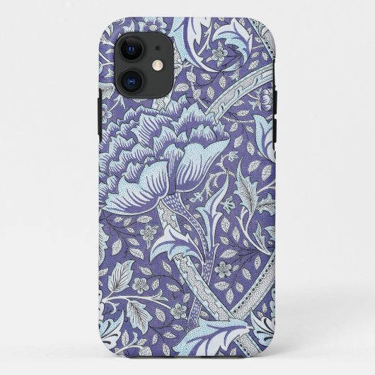 Coques Case-Mate iPhone William Morris Windrush motif floral bleu (Dos)
