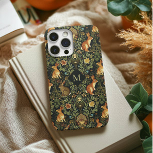 Coque iPhone 15 Pro Max William Morris Woodland Lapins floraux Noël
