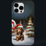 Coque Pour Pour iPhone 14 Pro Max Winter Dachshund Caravan Christmas Adventure<br><div class="desc">Laissez-vous tenter par la magie d'une nuit d'hiver enneigée alors qu'une caravane glisse gracieusement à travers le paysage illuminé par la lune. La beauté sereine de la neige scintillante et l'éclat enchanteur de la lune créent une scène captivante, promettant une aventure de Noël inoubliable remplie de chaleur, de joie et...</div>