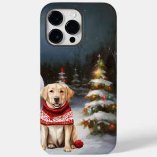 Coque Pour Pour iPhone 14 Pro Max Winter Labrador Caravan Christmas Adventure