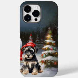 Coque Pour Pour iPhone 14 Pro Max Winter Schnauzer Caravan Christmas Adventure
