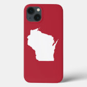 Coques Case-Mate iPhone Wisconsin rouge et blanc (Verso)
