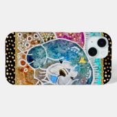 Coques Case-Mate iPhone WOBBLE-ROCK Chow chien aquarelle batik IPhone 15 (Verso (horizontal))