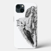 Coques Case-Mate iPhone Wolf and Raven black and white design (Verso)