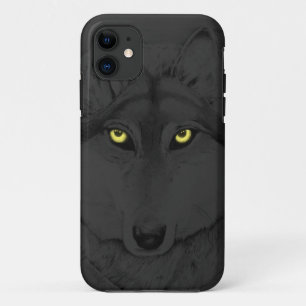Coque Case-Mate Pour iPhone Wolf Eyes II (yeux jaunes) - gris