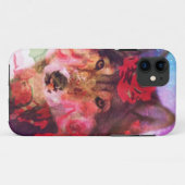 Coques Case-Mate iPhone Wolf féminin et Roses (Dos (Horizontal))