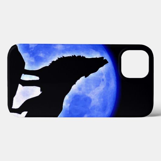 Coques Case-Mate iPhone Wolf Howling à Moon (Verso (horizontal))