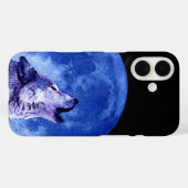 Coques Case-Mate iPhone Wolf Howling à Moon (Verso (horizontal))