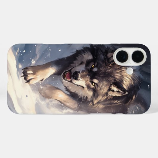 Coques Case-Mate iPhone Wolf in winter (Verso (horizontal))