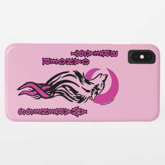Coques Case-Mate iPhone Wolf/Lune...Cancer du sein (Dos (Horizontal))