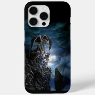 Coque iPhone 15 Pro Max Wolf Moon - Wolf avec Golem